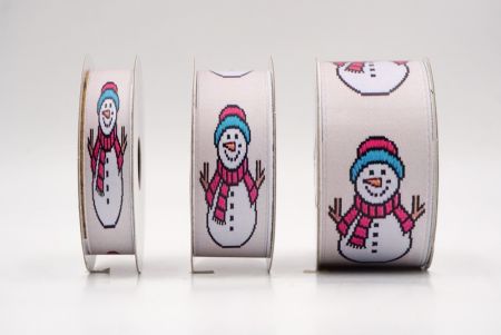 Festlicher Schneemann Jubel Jacquardband_AI-KN